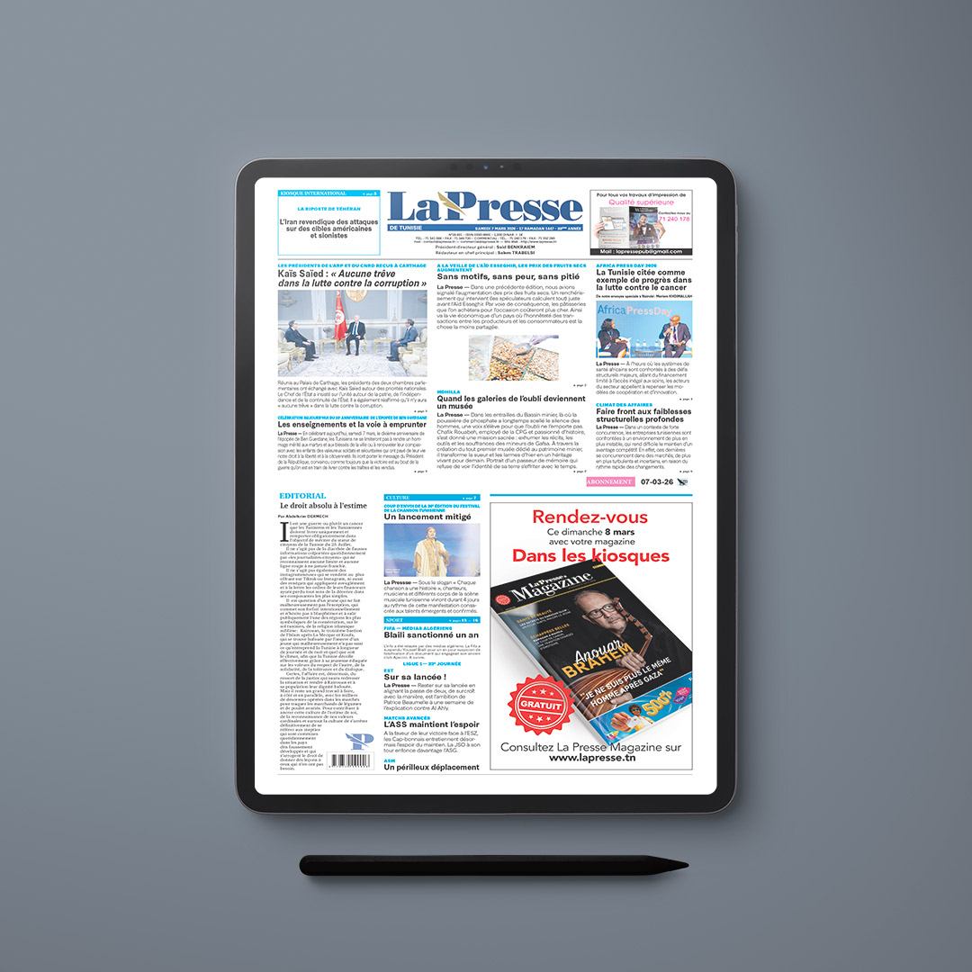 La Presse de Tunisie – Édition du 07 Mars 2026